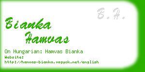 bianka hamvas business card